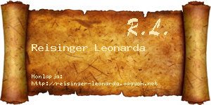 Reisinger Leonarda névjegykártya